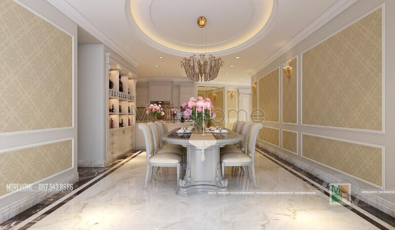 Mẫu bàn ăn tân cổ điển tinh tế và sang trọng