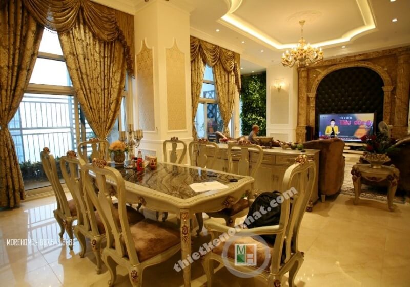 Mẫu bàn ăn tân cổ điển tinh tế và sang trọng