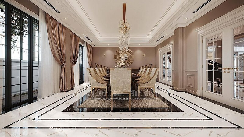 Mẫu bàn ăn tân cổ điển tinh tế và sang trọng