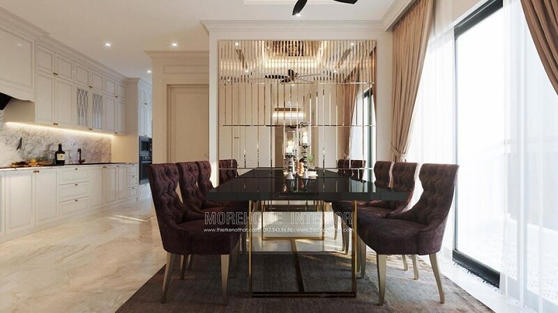 Mẫu bàn ăn tân cổ điển tinh tế và sang trọng