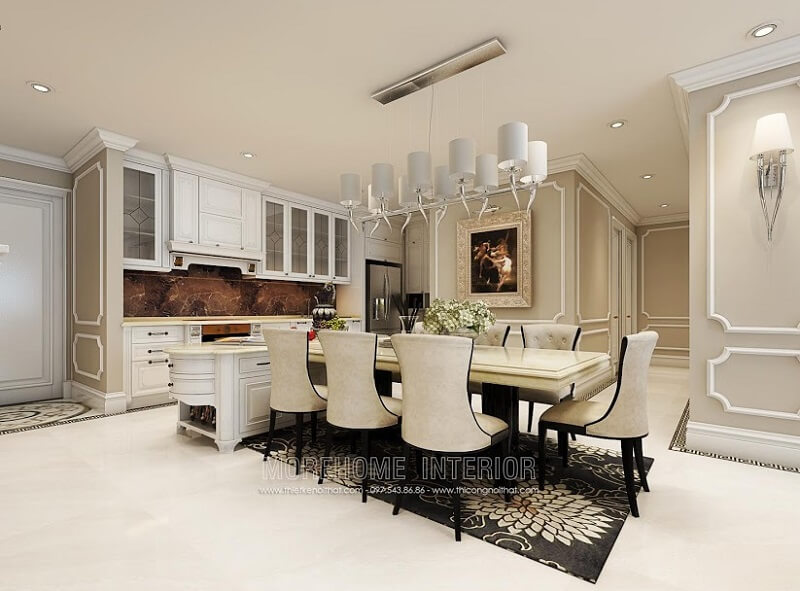 Mẫu bàn ăn tân cổ điển tinh tế và sang trọng