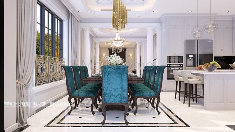Mẫu bàn ăn tân cổ điển tinh tế và sang trọng