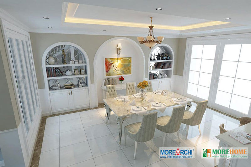 Mẫu bàn ăn tân cổ điển tinh tế và sang trọng