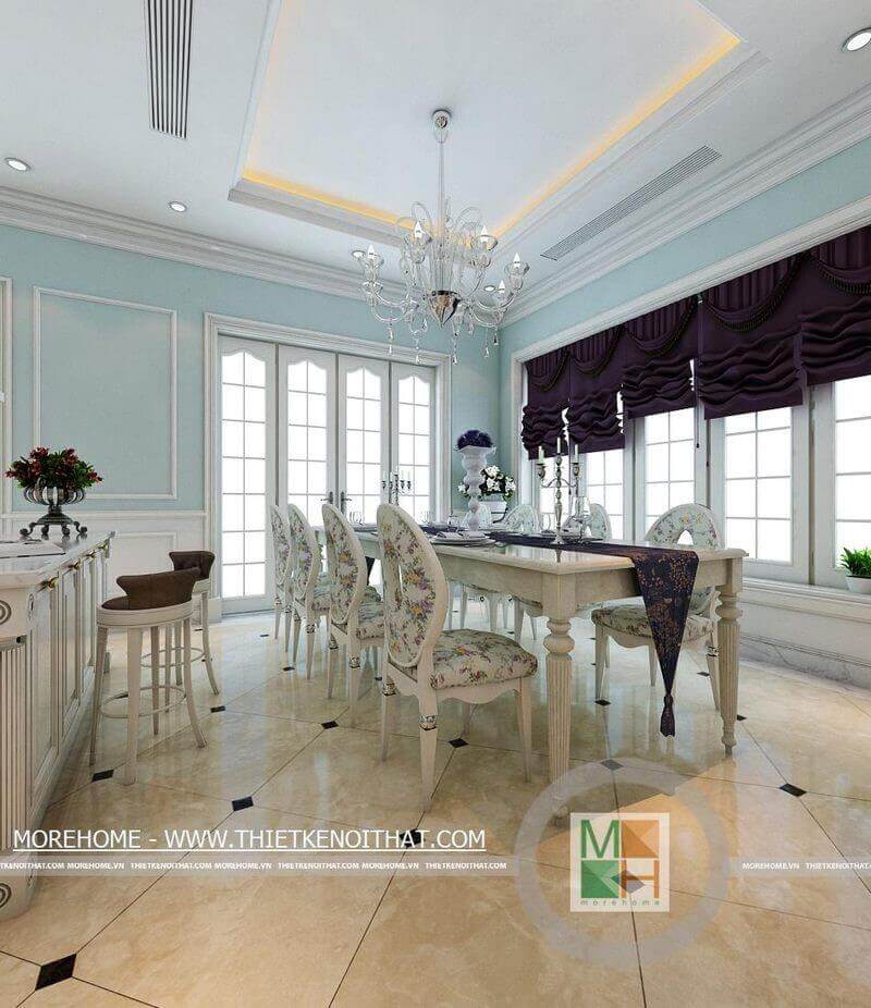 Mẫu bàn ăn tân cổ điển tinh tế và sang trọng