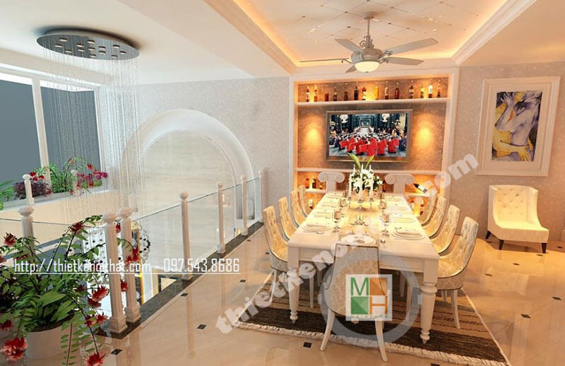 Mẫu bàn ăn tân cổ điển tinh tế và sang trọng