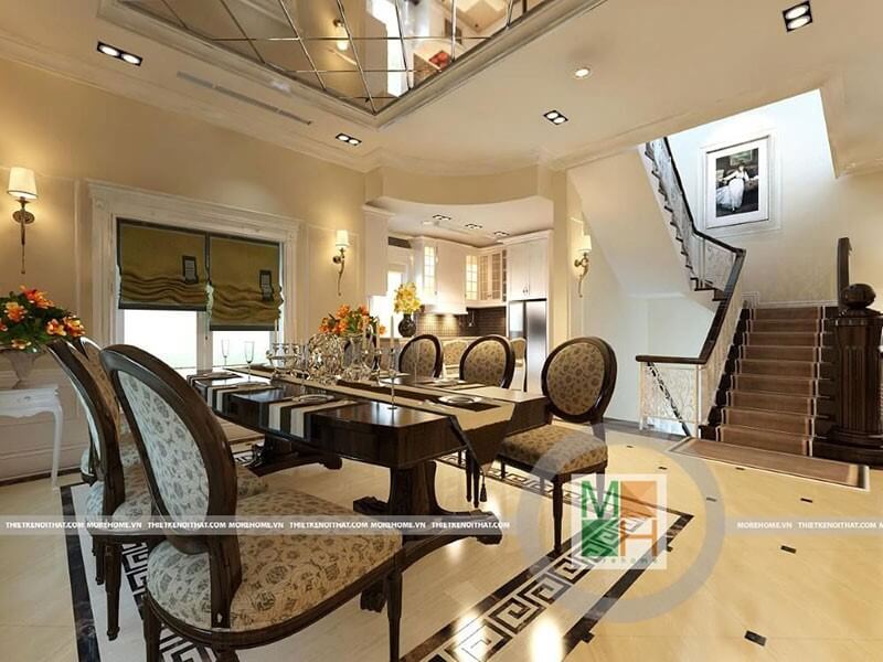 Mẫu bàn ăn tân cổ điển tinh tế và sang trọng