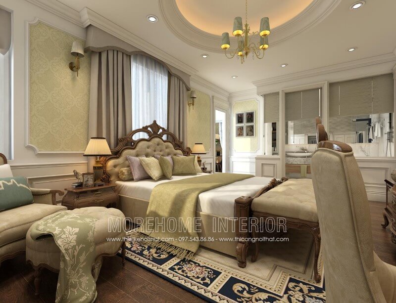  Mẫu giường ngủ gỗ óc chó tự nhiên sang trọng