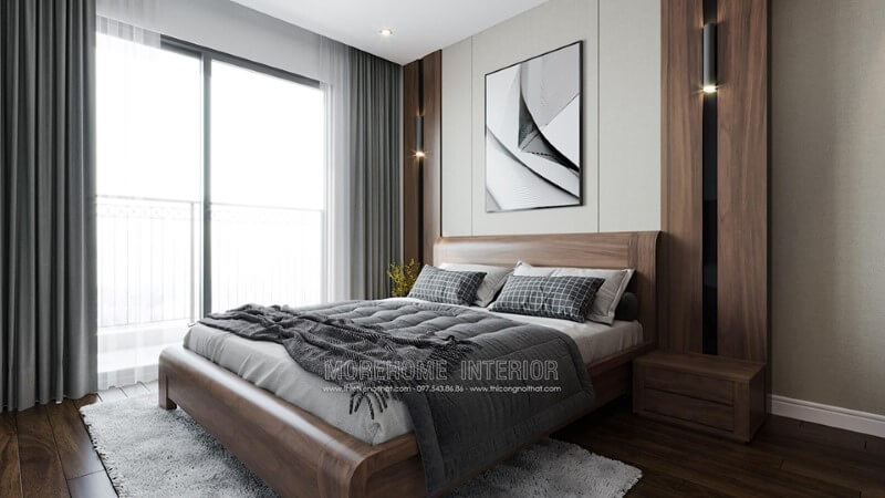  Mẫu giường ngủ gỗ óc chó tự nhiên sang trọng