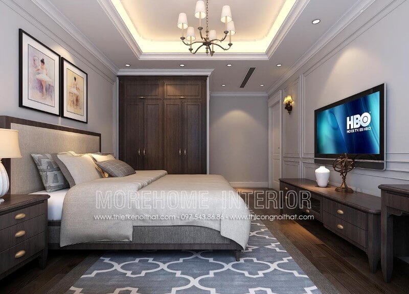  Mẫu giường ngủ gỗ óc chó tự nhiên sang trọng