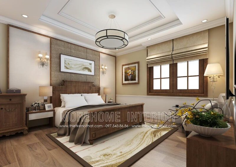  Mẫu giường ngủ gỗ óc chó tự nhiên sang trọng