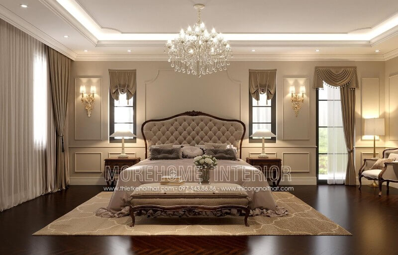  Mẫu giường ngủ gỗ óc chó tự nhiên sang trọng