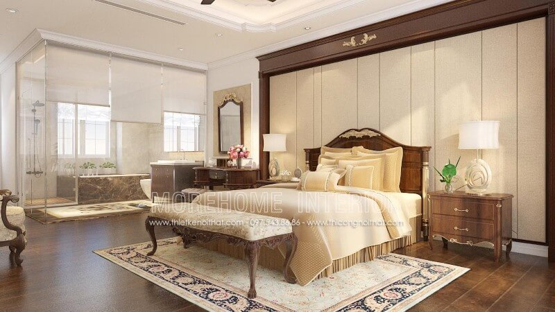  Mẫu giường ngủ gỗ óc chó tự nhiên sang trọng