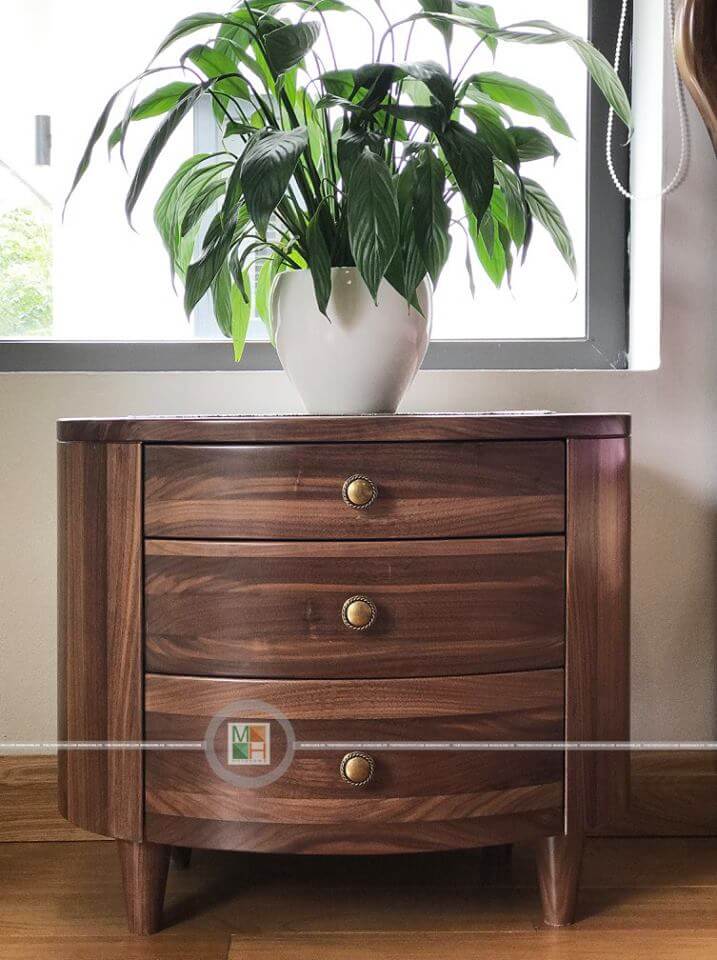 Mẫu táp đầu giường bằng gỗ óc chó tân cổ điển cao cấp đẳng cấp cho biệt thự ecopark - Công trình thi công nội thất biệt thự tại Hưng Yên Thiết kế nội thất đồ gỗ óc chó