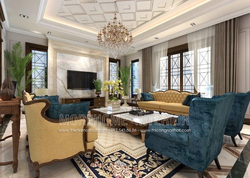 Bộ sofa gỗ óc chó tân cổ điển mang thương hiệu MoreHome luôn được đánh giá cao trong thiết kế và trên thực tế thi công sản xuất. Thiết kế nội thất đồ gỗ óc chó