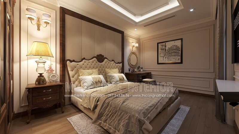 Mẫu táp đầu giường bằng gỗ óc chó kiểu dáng tân cổ điển này là một trong nhiều mẫu tủ đầu giường được khách hàng lựa chọn đặt sản xuất và thiết kế nhiều tại Morehome Thiết kế nội thất đồ gỗ óc chó
