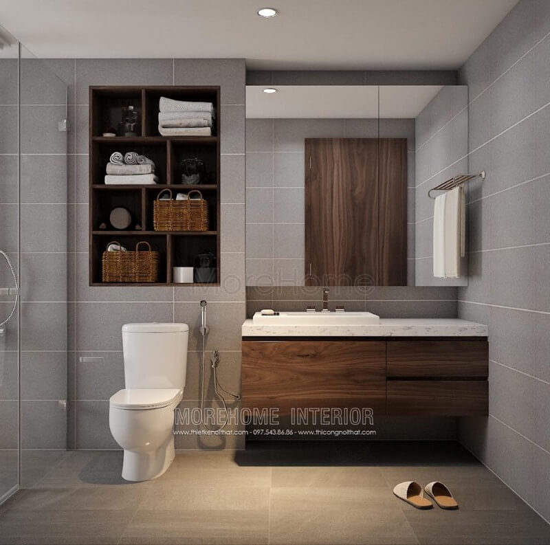 Gương hình chữ nhật đơn giản đẹp cho phòng tắm, vệ sinh hiện đại. Gương hình chữ nhật