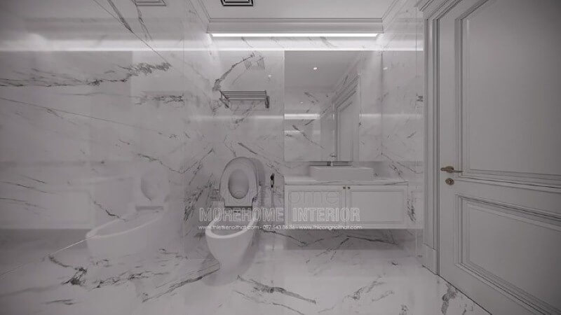 Gương soi hình chữ nhật trang trí phòng vệ sinh đơn giản nhưng đẹp, sang trọng. Gương hình chữ nhật