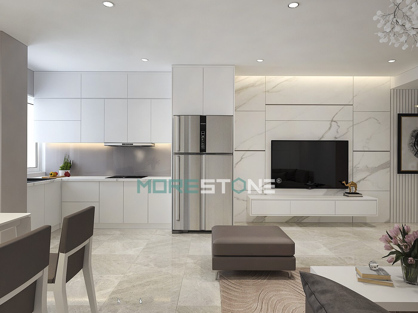 đá ốp phòng khách cao cấp