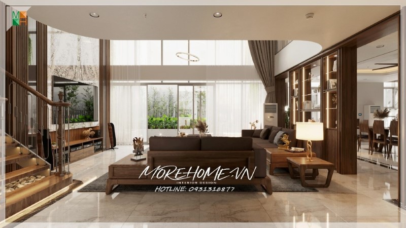 Sofa gỗ chân quỳ