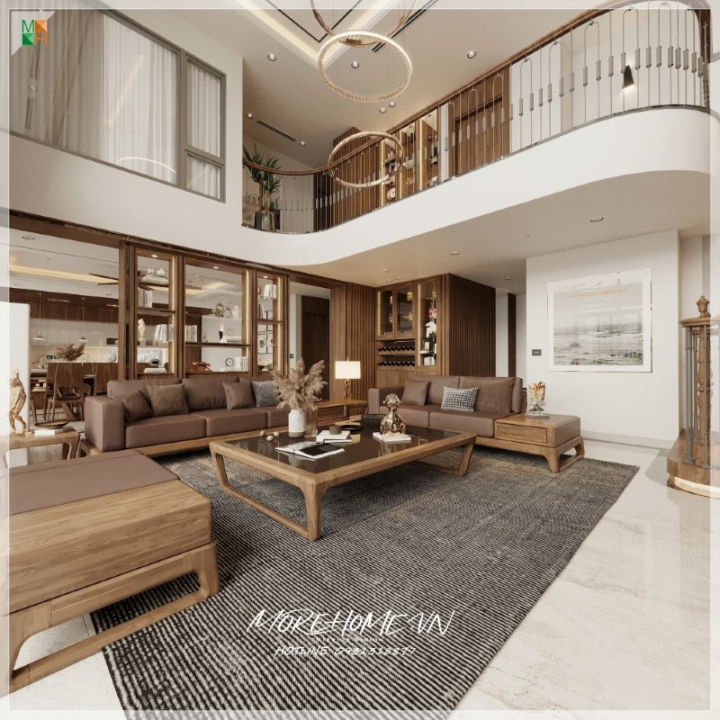 Sofa gỗ chân quỳ