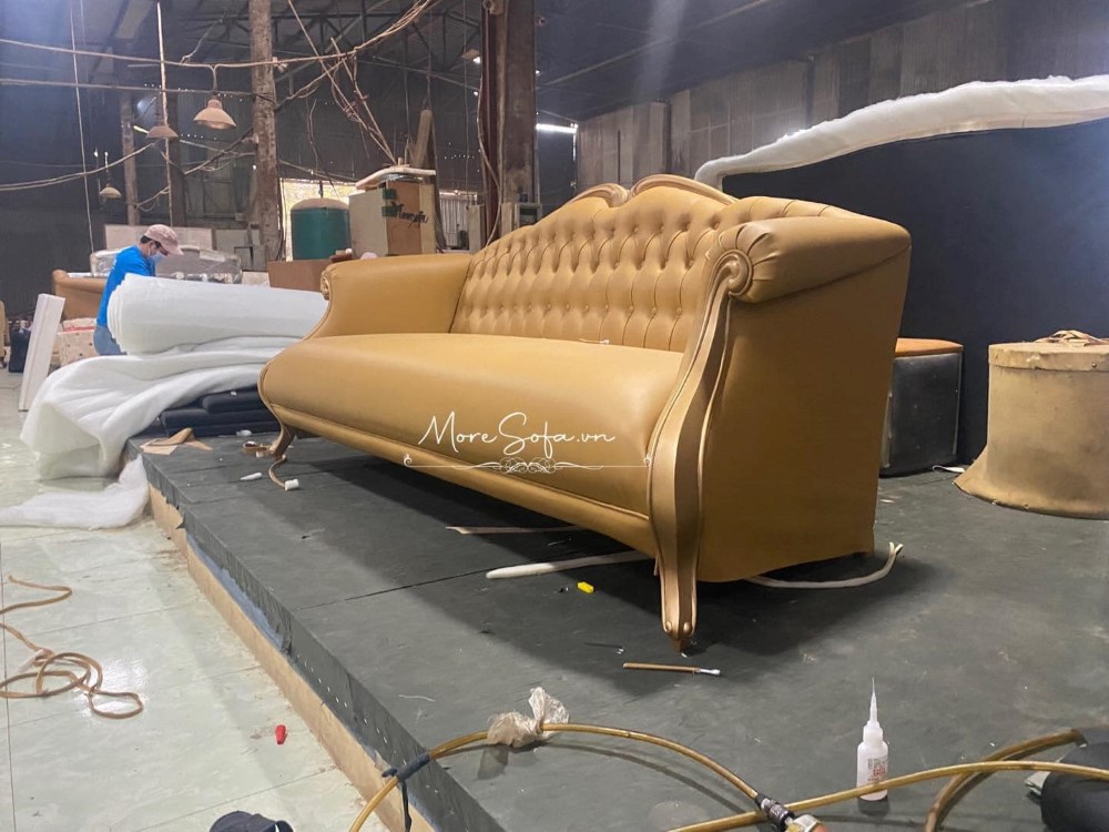Sofa gỗ da