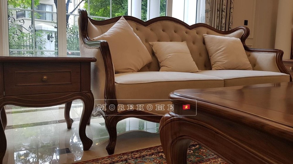 Sofa gỗ da
