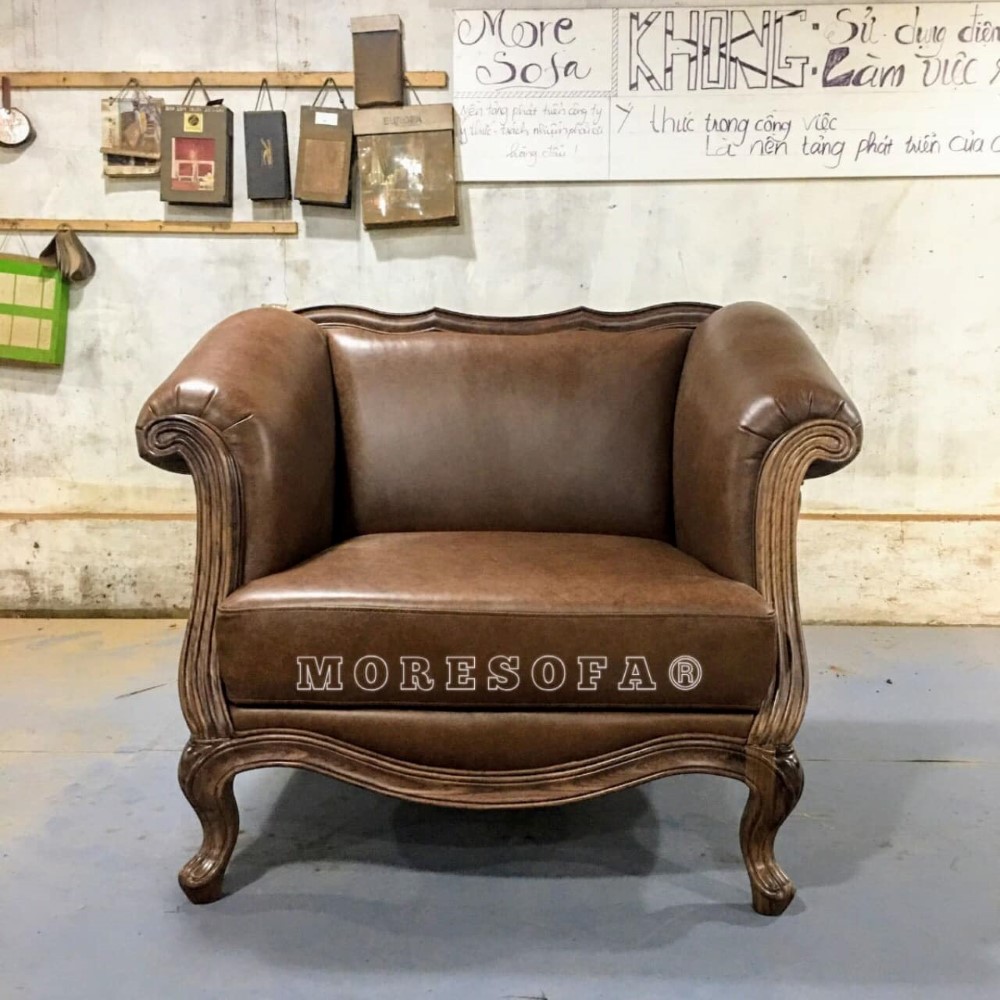 Sofa gỗ da