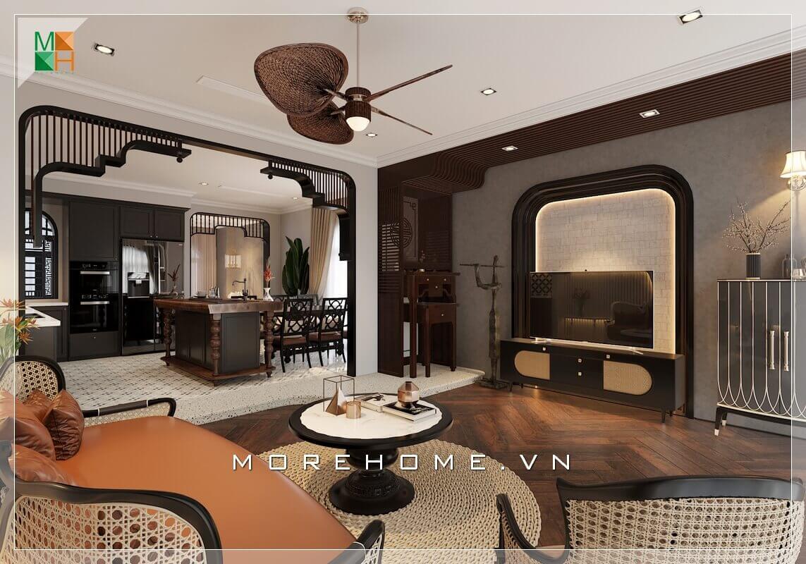 Ấn tượng với mẫu thiết kế phòng khách sang trọng mang phong cách độc đáo phù hợp cho không gian nhà phố, chung cư, biệt thự,...