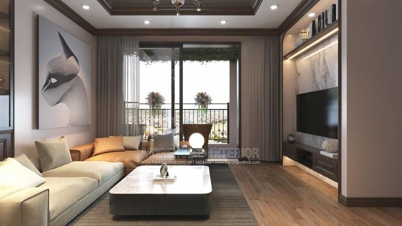 Nội thất phòng khách chung cư hiện đại và sang trọng