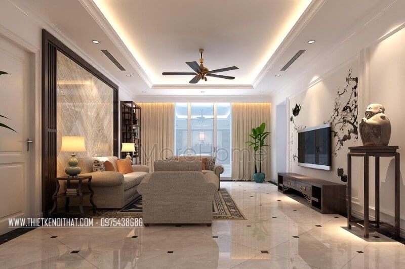Thiết kế phòng khách chung cư phong cách hiện đại