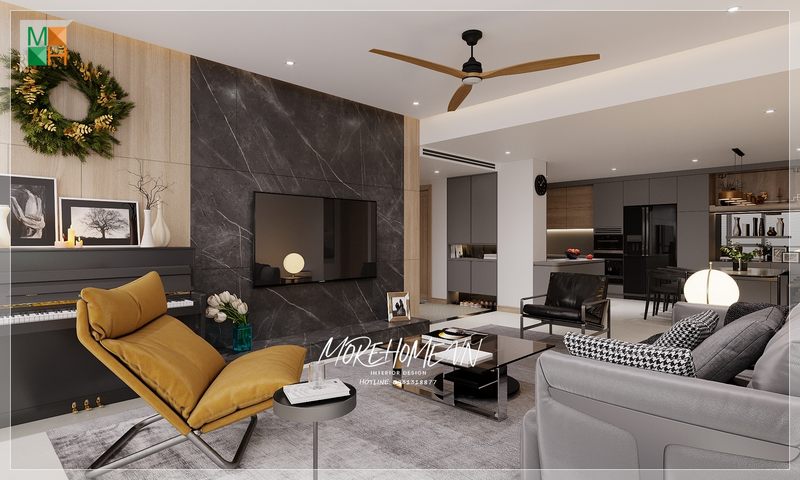 Thiết kế không gian phòng khách hiện đại sang trọng cuốn hút vạn người mê.