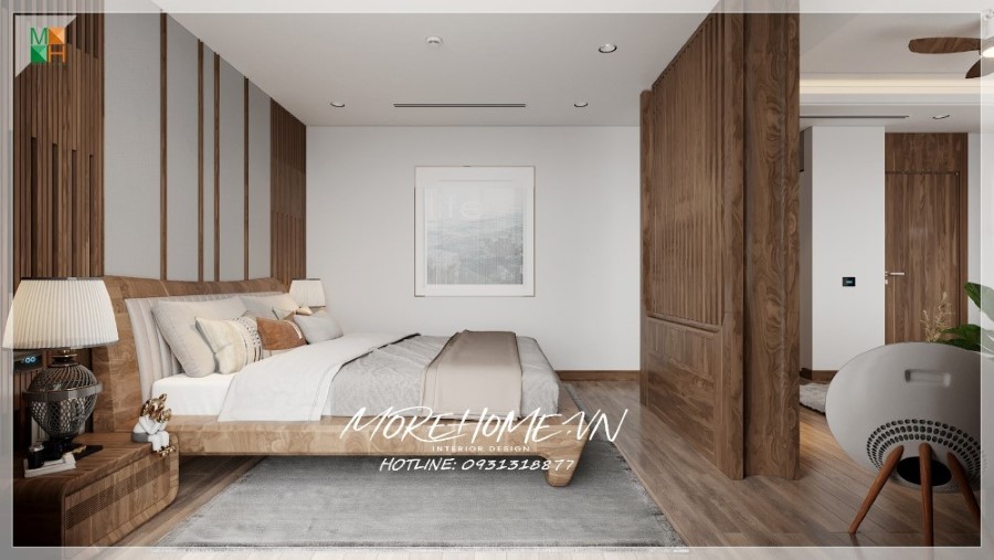 nội thất chung cư gỗ óc chó