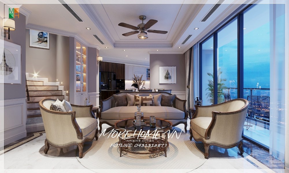 sofa gỗ sồi giả vân óc chó