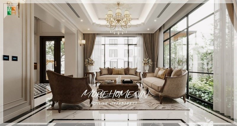 sofa gỗ sồi giả vân óc chó