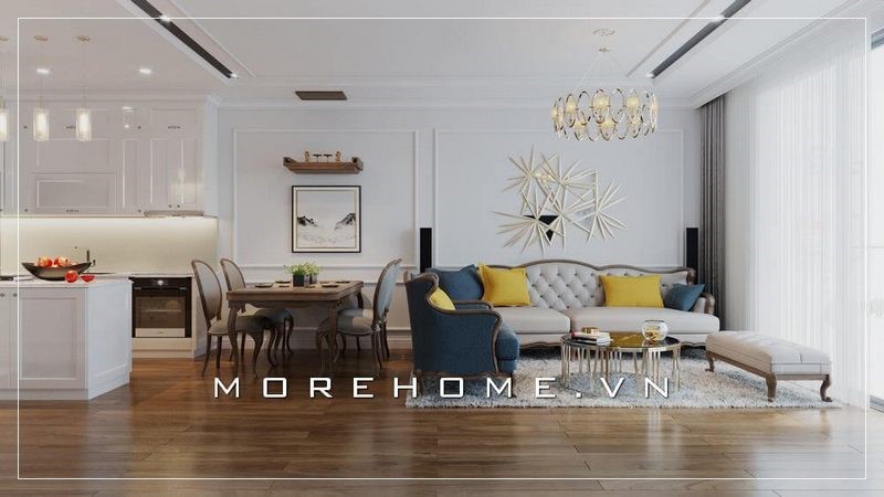 sofa gỗ sồi giả vân óc chó