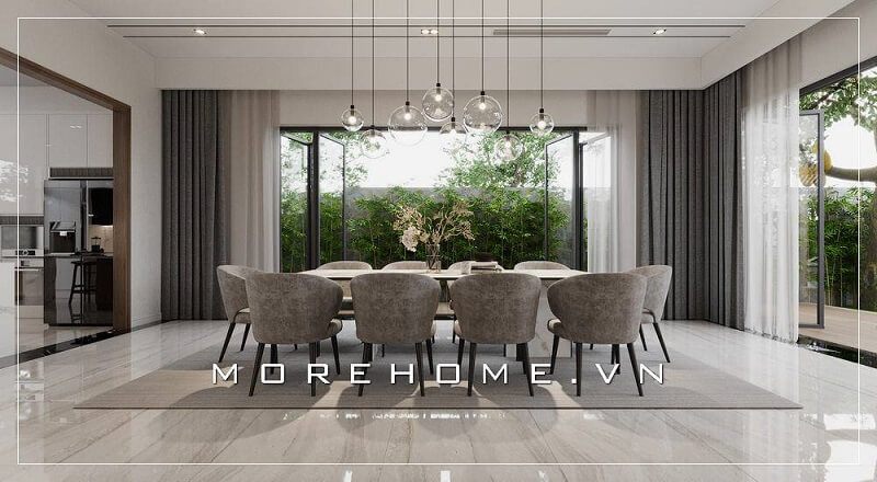 Bạn sẽ phải choáng ngợp với mẫu bàn ăn đẹp tạo điểm nhấn nổi bật cho không gian căn nhà