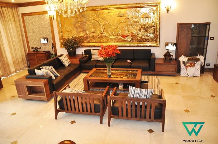 Bộ bàn ghế gỗ óc chó phòng khách Bộ bàn ghế gỗ óc chó phòng khách