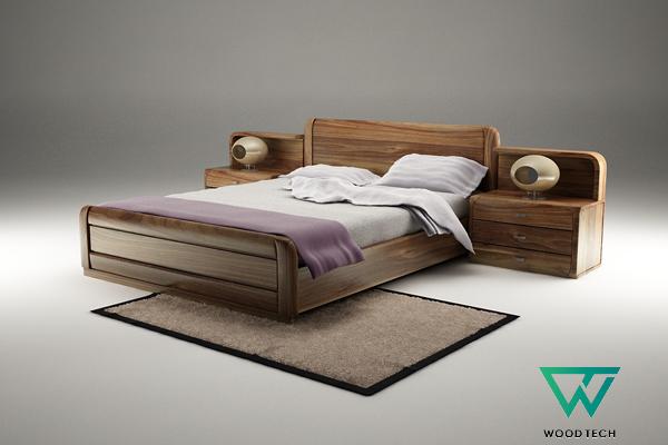 Giường gỗ óc chó Giường gỗ óc chó