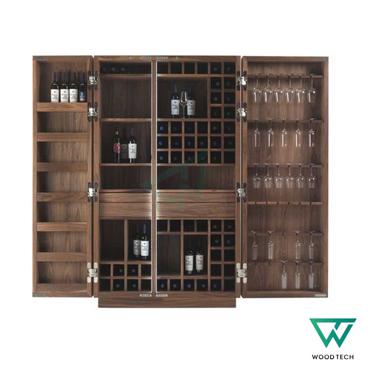 Mẫu tủ rượu gỗ óc chó đẹp sang Mẫu tủ rượu gỗ óc chó đẹp sang