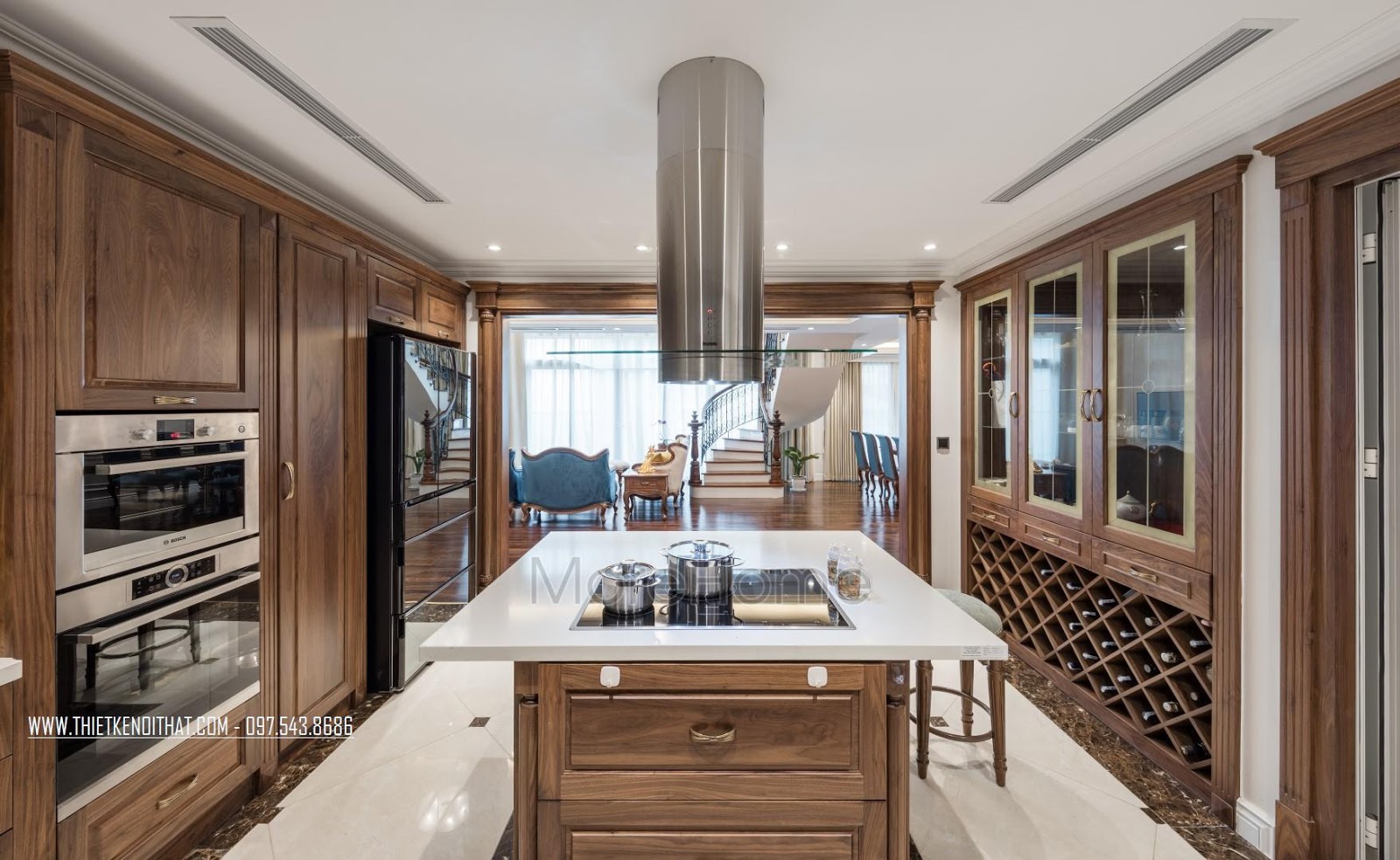 Morehome trình làng các mẫu tủ bếp gỗ óc chó mới nhất Morehome trình làng các mẫu tủ bếp gỗ óc chó mới nhất