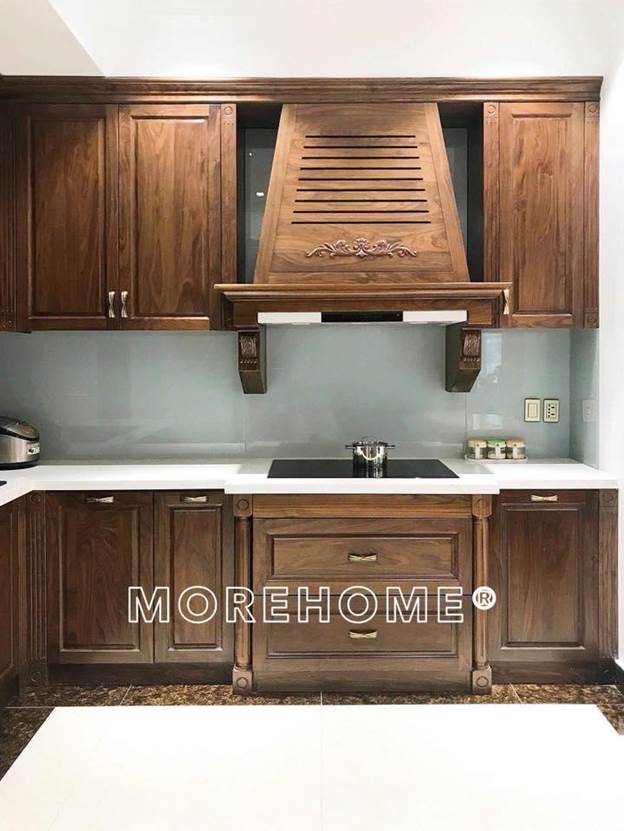 Morehome trình làng các mẫu tủ bếp gỗ óc chó mới nhất Morehome trình làng các mẫu tủ bếp gỗ óc chó mới nhất