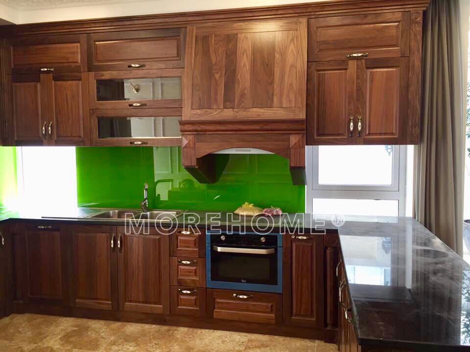 Morehome trình làng các mẫu tủ bếp gỗ óc chó mới nhất Morehome trình làng các mẫu tủ bếp gỗ óc chó mới nhất