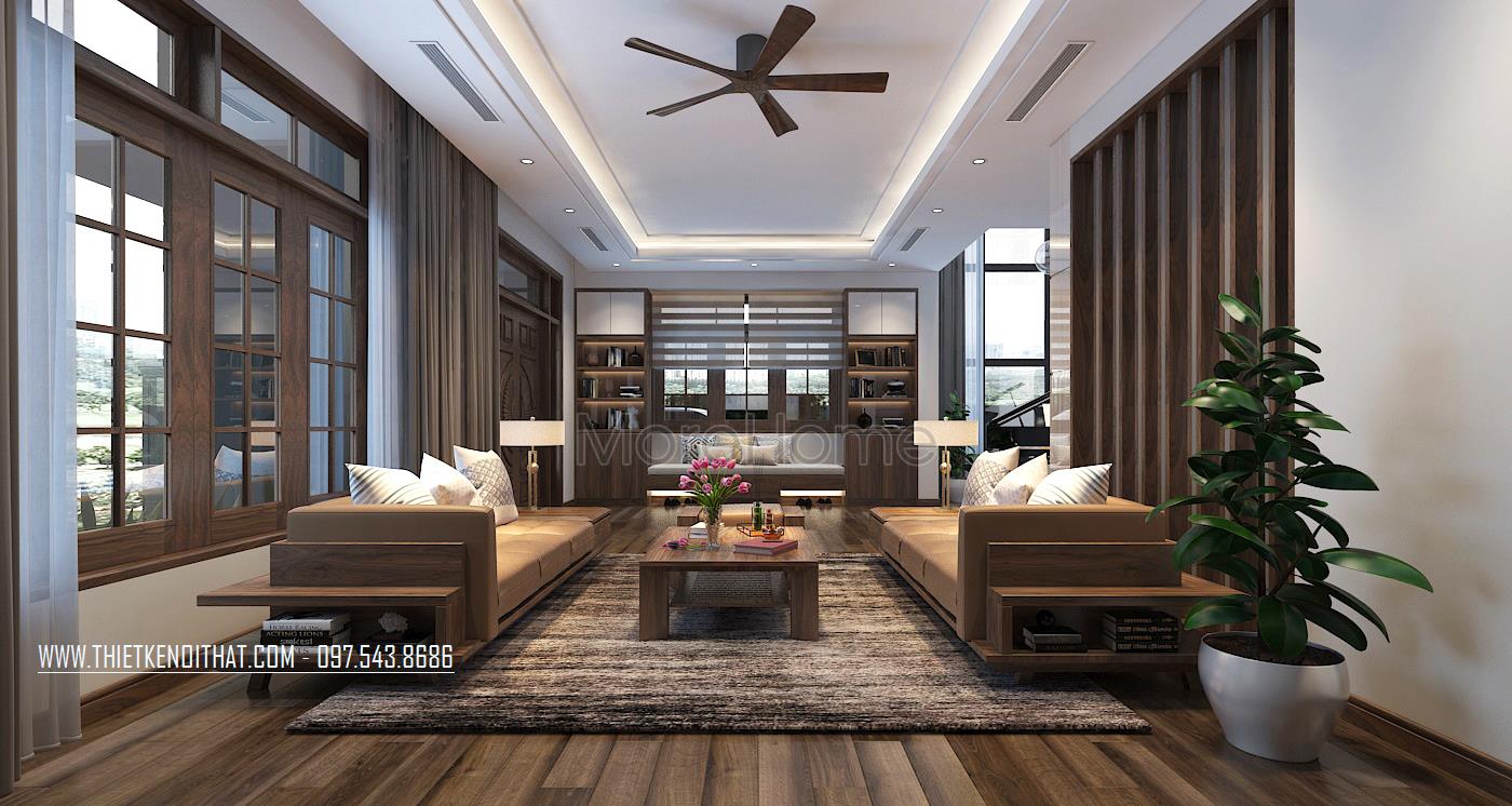 15 Mẫu bàn ghế gỗ óc chó cho phòng khách sang trọng