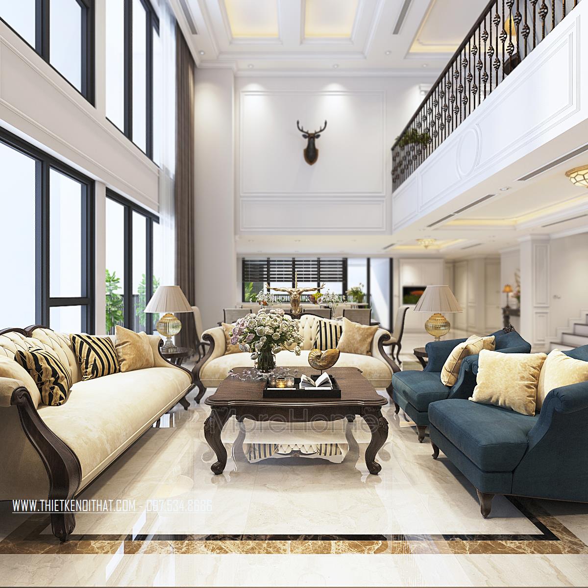 Làm mới không gian phòng khách với đồ nội thất gỗ óc chó đẳng cấp