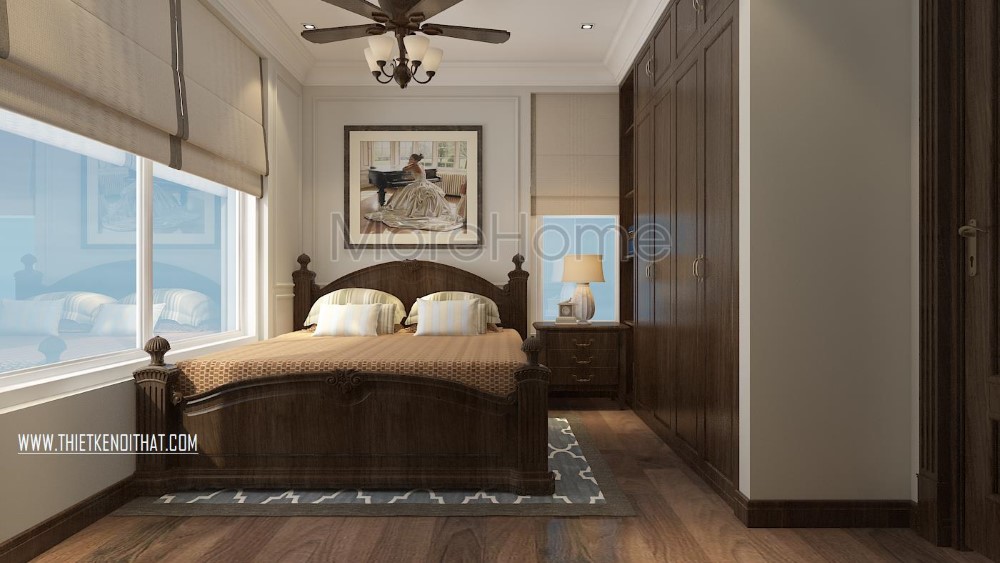 8 Mẫu giường ngủ gỗ óc chó đa dạng phong cách